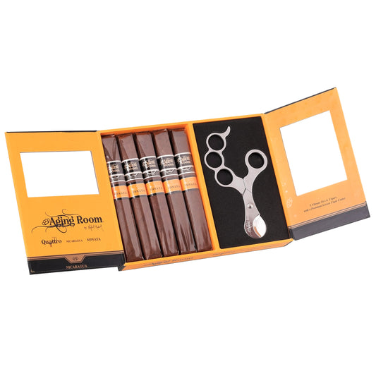 Aging Room Quattro Nicaragua Sonata 54x 6 & Scissor Cutter