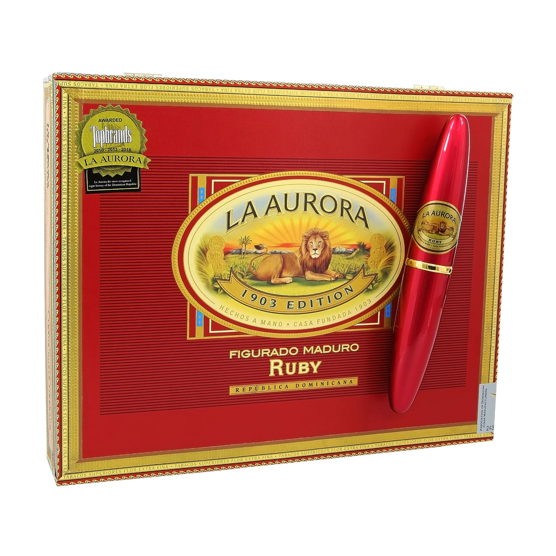 La Aurora Preferidos 1903 Doble Figurado Ruby 5x54Tubo image 1