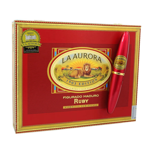 La Aurora Preferidos 1903 Doble Figurado Ruby 5x54Tubo image 1