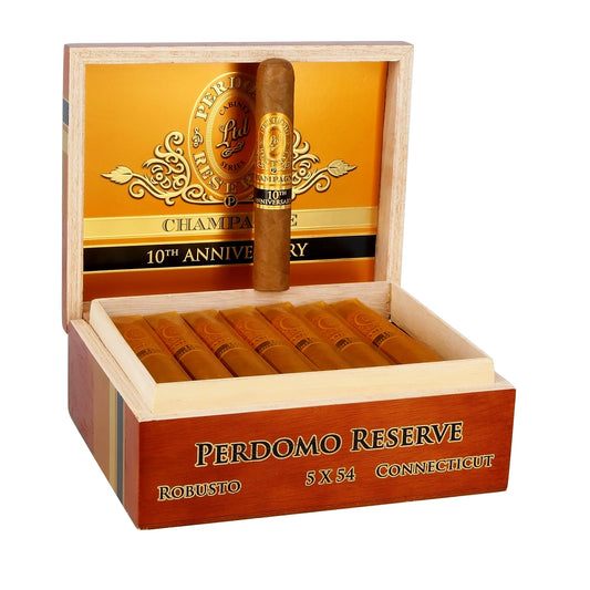Perdomo Reserve 10th Anniversary Champagne Connecticut Robusto 5x54 image 0