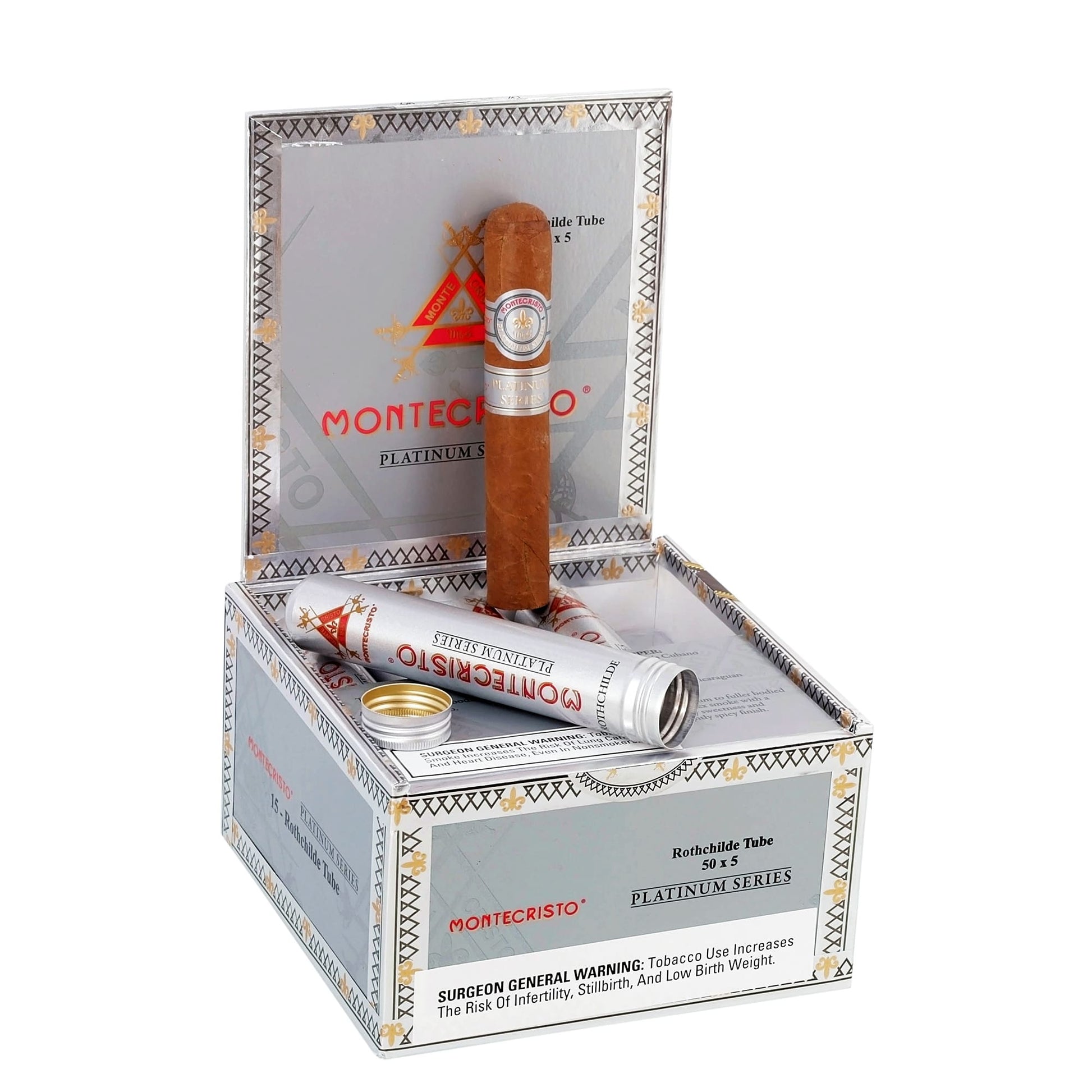 Montecristo Platinum Rothchilde 5x50 Tubo image 0