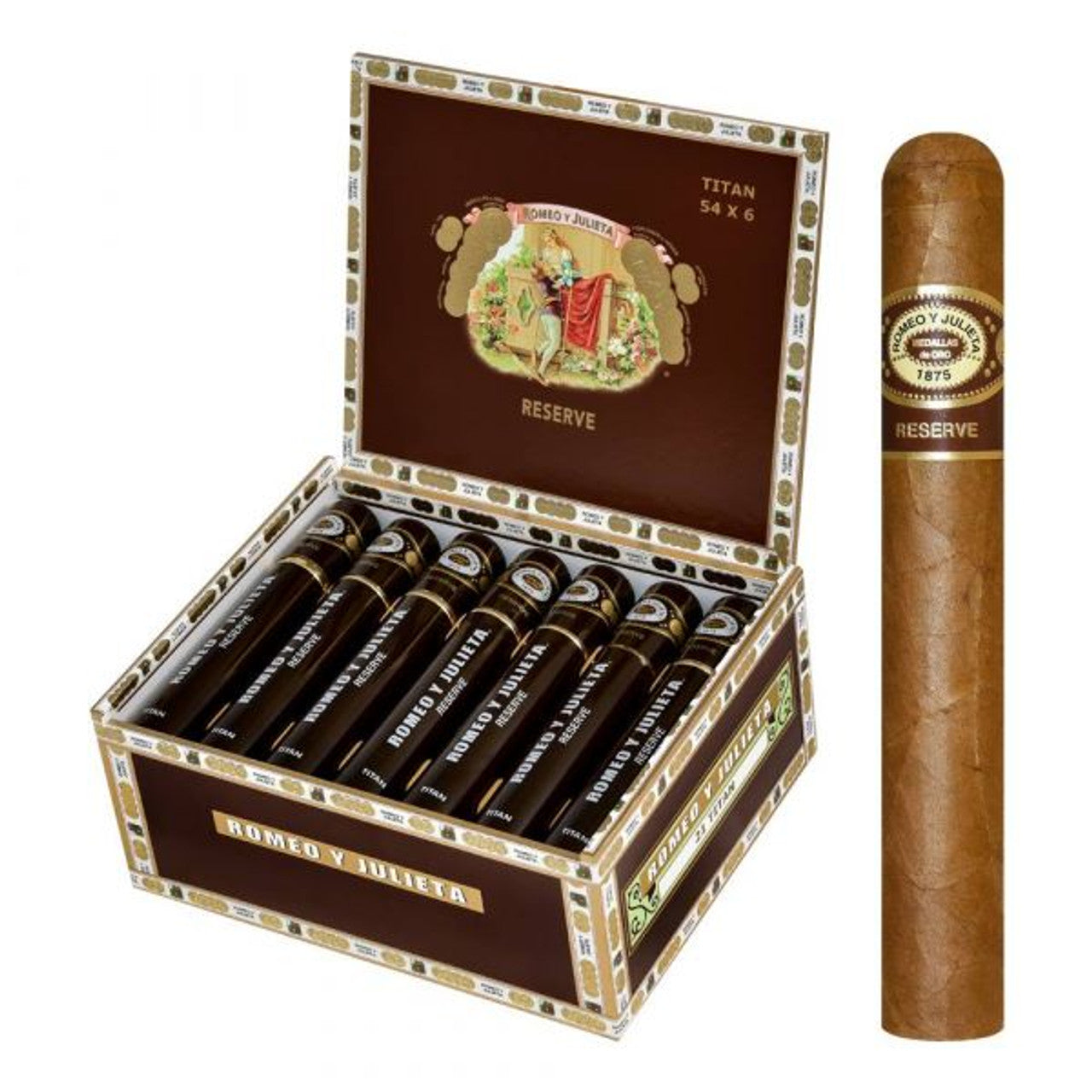 Romeo y Julieta Reserve Titan 54x6 tubo image 0