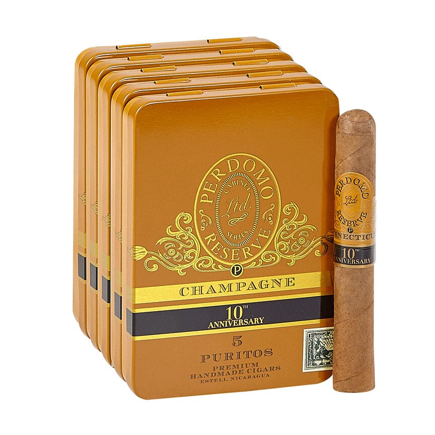 Perdomo Reserve 10th Anniversary Puritos Champagne 5x5 image 0