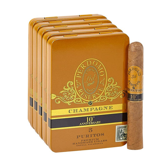 Perdomo Reserve 10th Anniversary Puritos Champagne 5x5 image 0