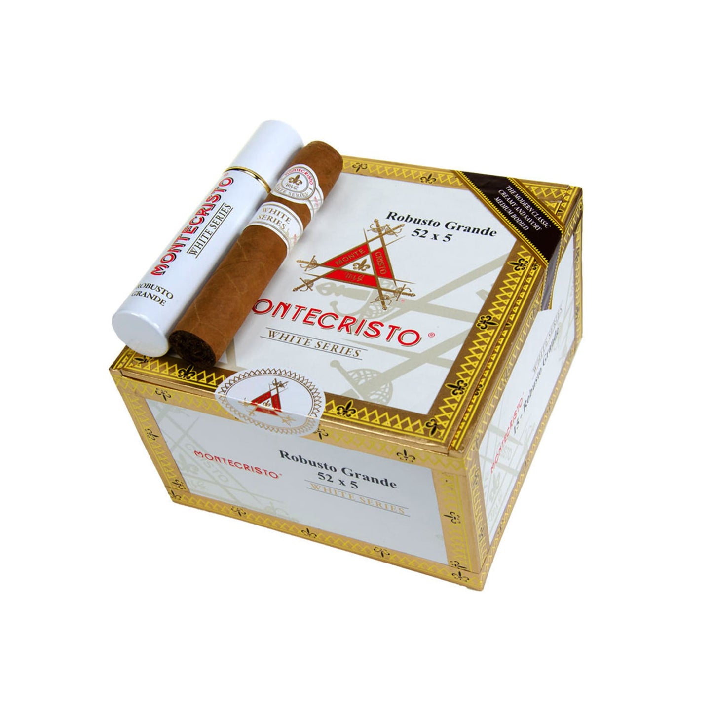 Montecristo White Robusto Grande 5x52 Tubo image 1