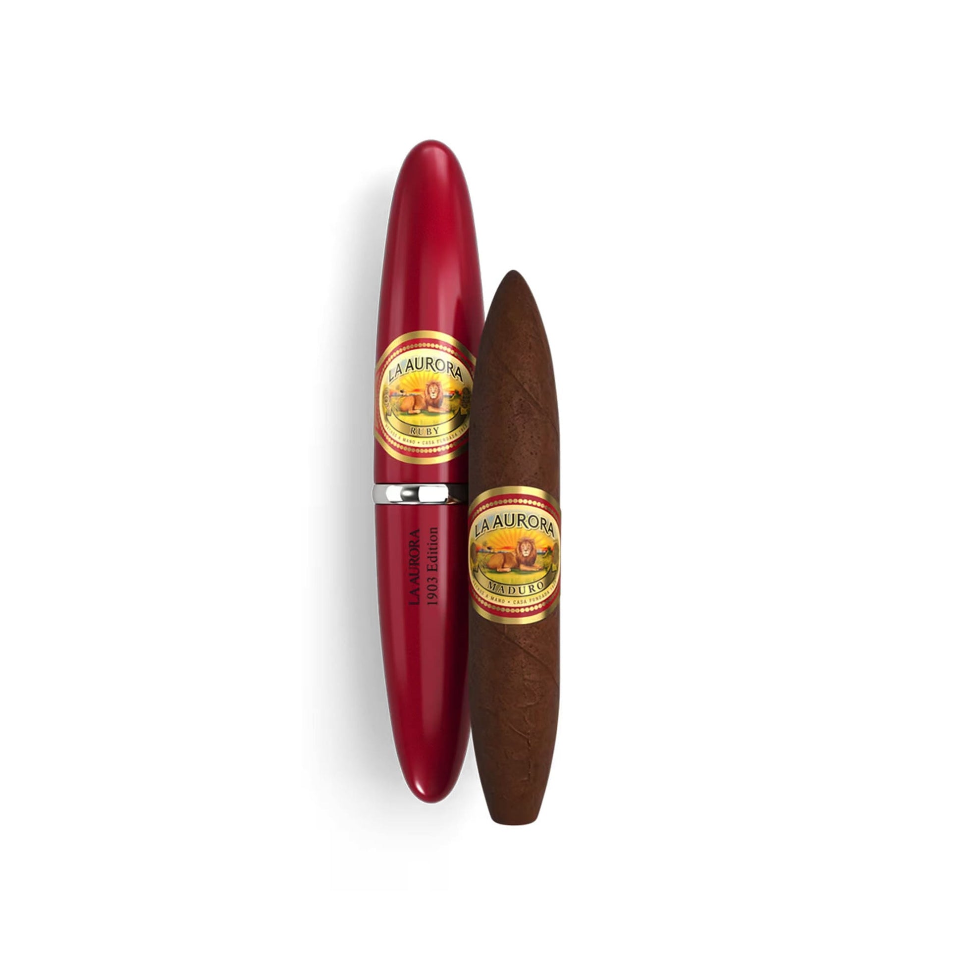 La Aurora Preferidos 1903 Doble Figurado Ruby 5x54Tubo image 2