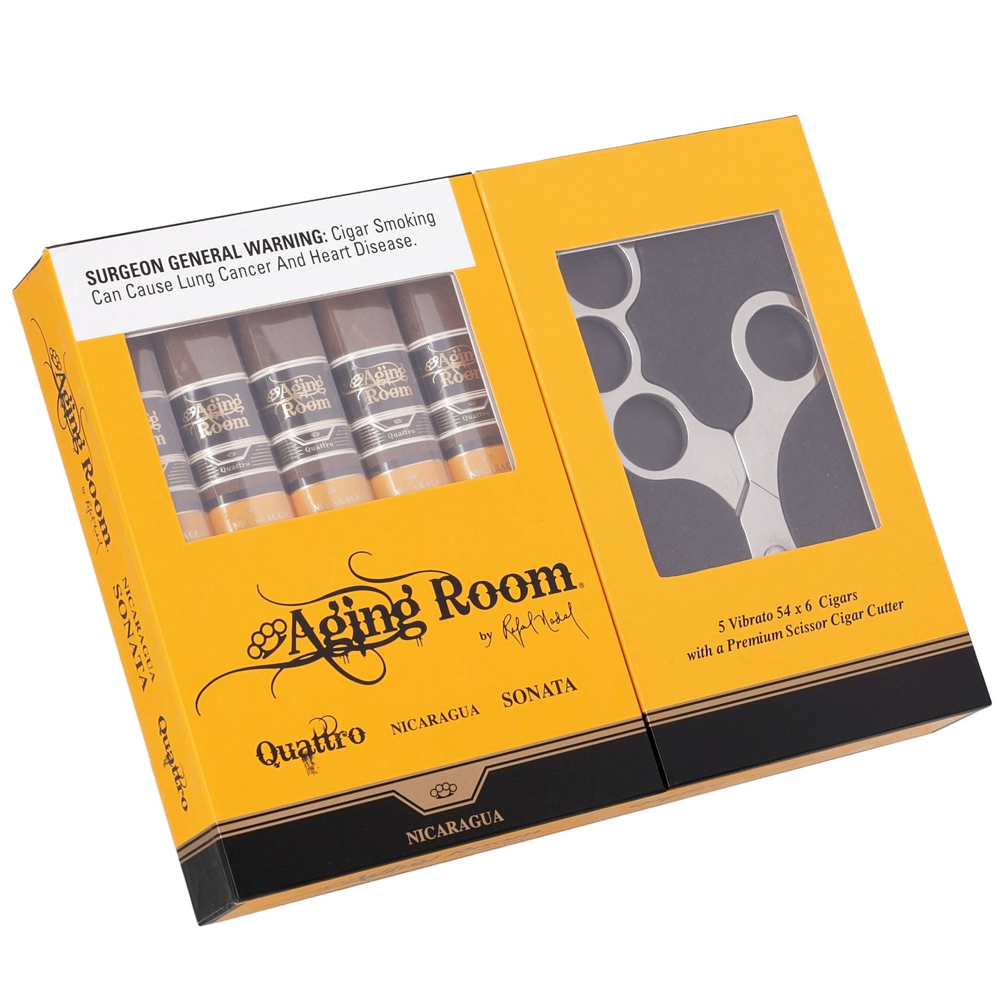 Aging Room Quattro Nicaragua Sonata 54x 6 &amp; Scissor Cutter