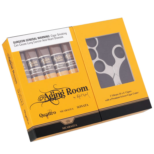 Aging Room Quattro Nicaragua Sonata 54x 6 &amp; Scissor Cutter