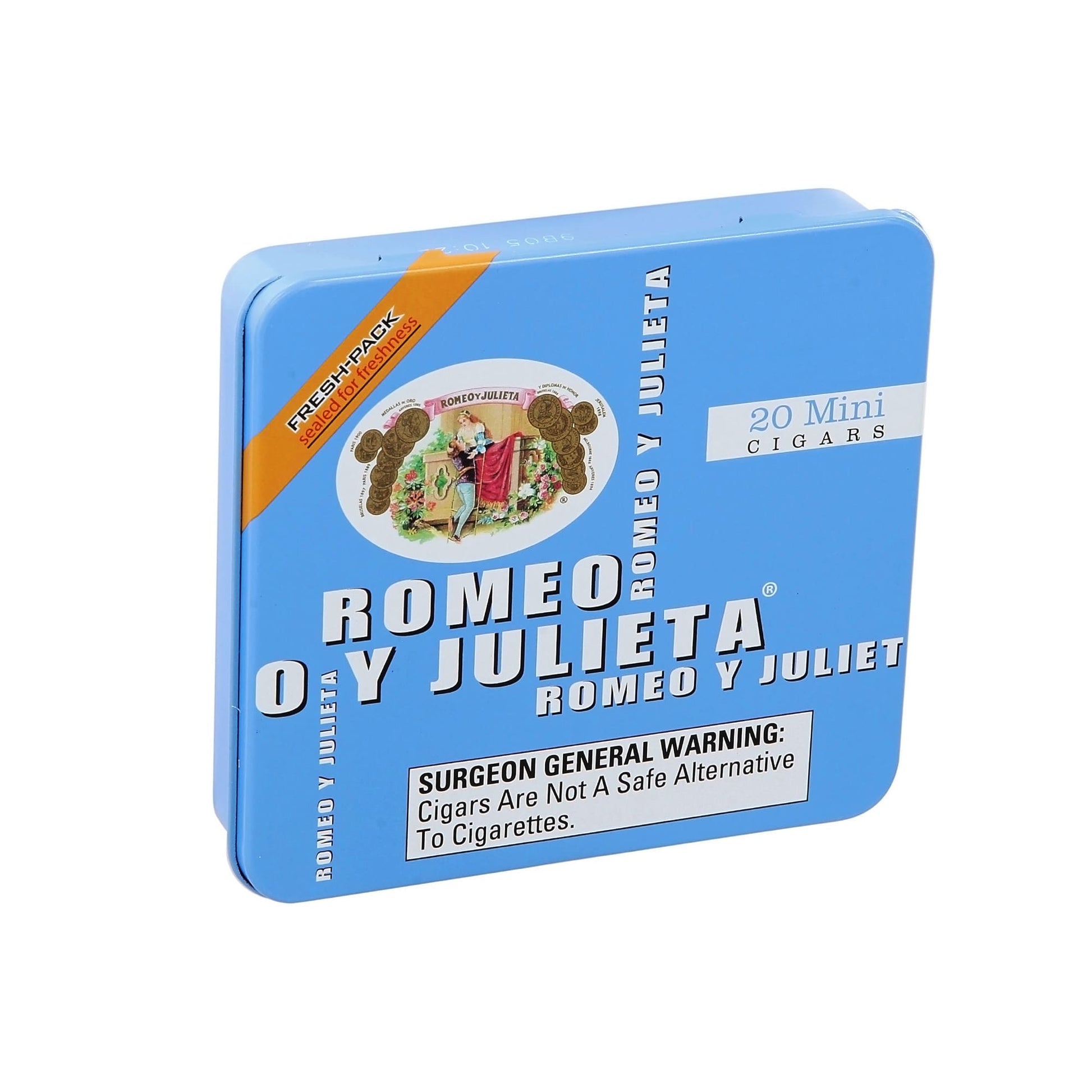 Romeo y Julieta Mini Tin Blue (5x20) image 0