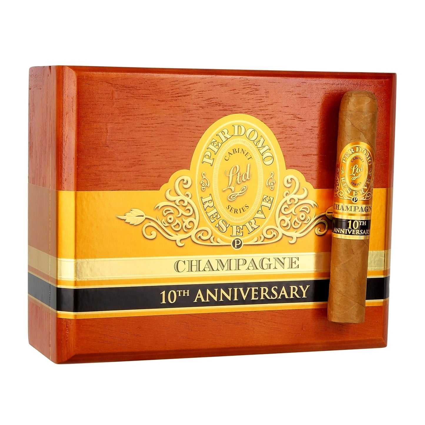 Perdomo Reserve 10th Anniversary Champagne Connecticut Robusto 5x54 image 1