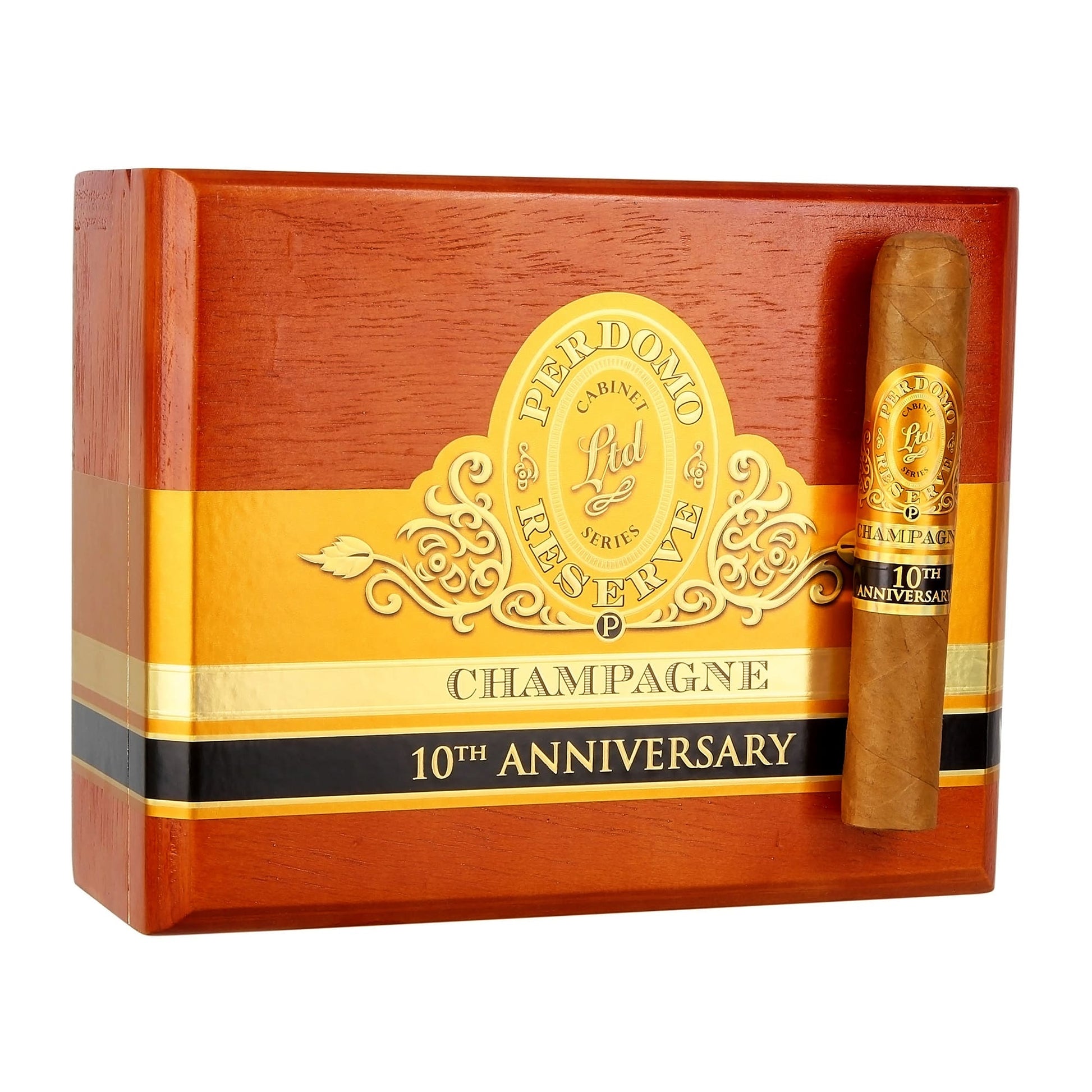 Perdomo Reserve 10th Anniversary Champagne Connecticut Robusto 5x54 image 1