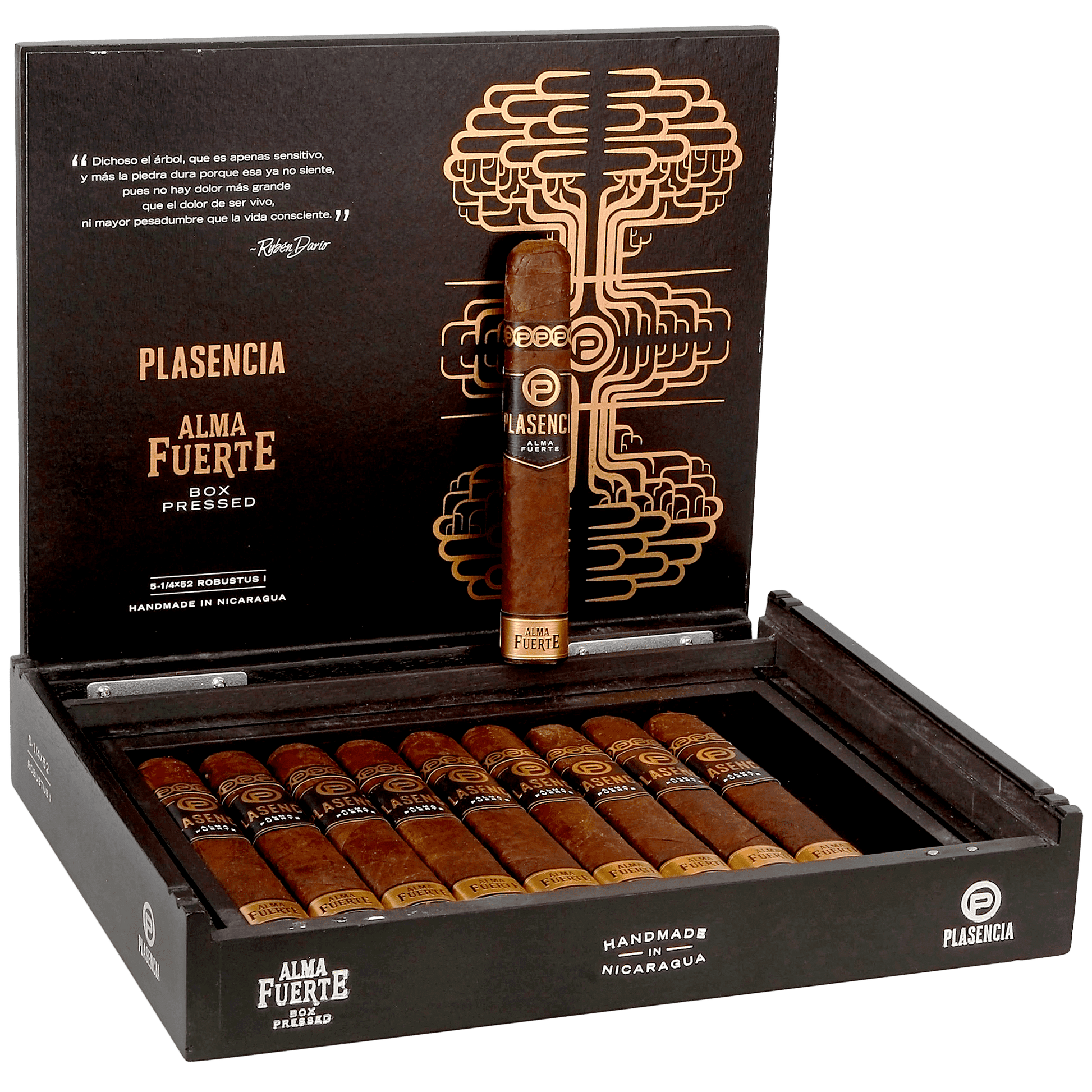 Plasencia Alma Fuerte Robusto 5 1/4x52 Box Pressed image 0