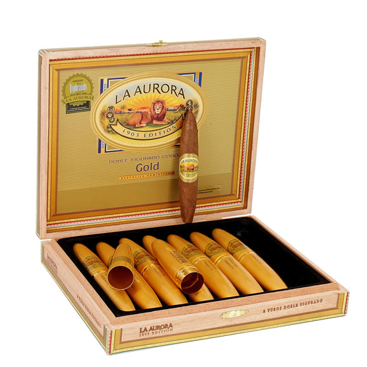 La Aurora Preferidos 1903 Doble Figurado Gold 5x54 Tubo image 0