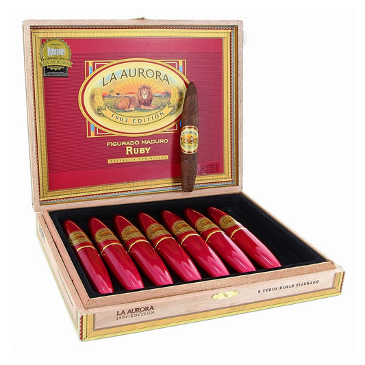La Aurora Preferidos 1903 Doble Figurado Ruby 5x54Tubo image 0