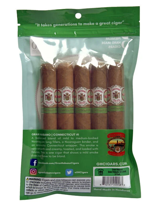 Gran Habano Connecticut #1 Gran Robusto 6x54 Bag image 1